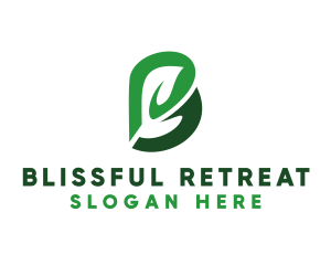 Herbal Teal Leaf Logo