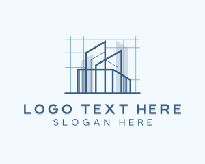 Real Estate - Building Architecture Contractor logo design