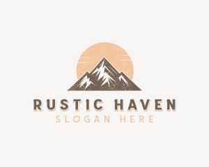 Mountain Hiking Tourist logo design