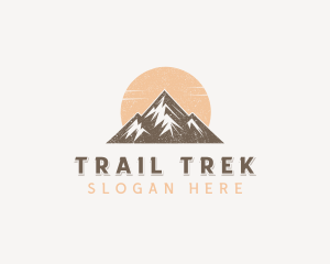 Hiking - Mountain Hiking Tourist logo design