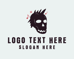 Punk Rock - Punk Rock Band Skull logo design