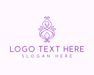 Flower - Lotus Yoga Wellness logo design