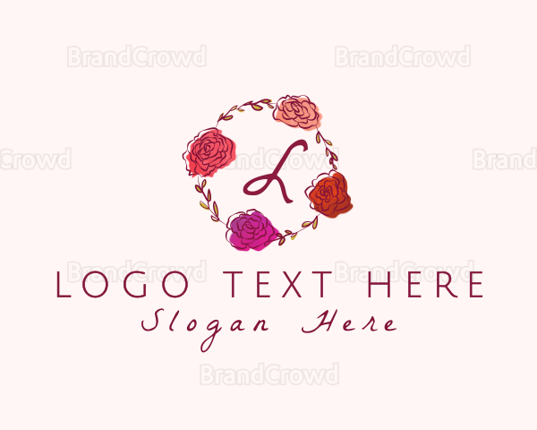 Watercolor Rose Flower Logo