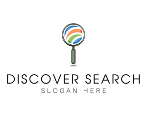 Magnifying Glass Search logo design