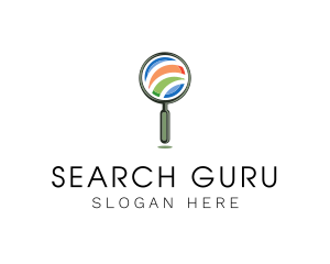 Magnifying Glass Search logo design