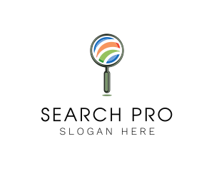 Magnifying Glass Search logo design