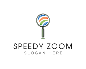 Zoom - Magnifying Glass Search logo design