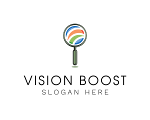 Magnifying Glass Search logo design