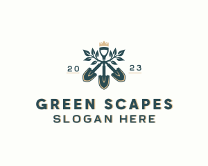 Landscape - Crown Shovel Landscape logo design