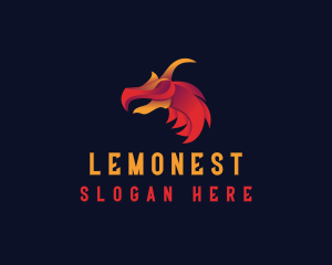 Beast Mythical Dragon  Logo