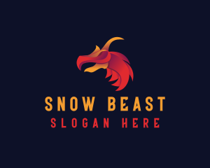 Beast Mythical Dragon  logo design