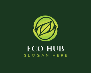 Eco Gardening Leaf logo design