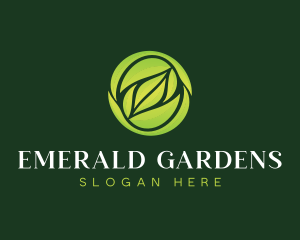 Eco Gardening Leaf logo design