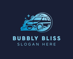 Car Bubbles Washing logo design