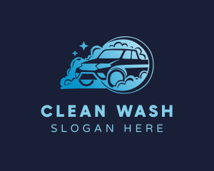 Washing - Car Bubbles Washing logo design