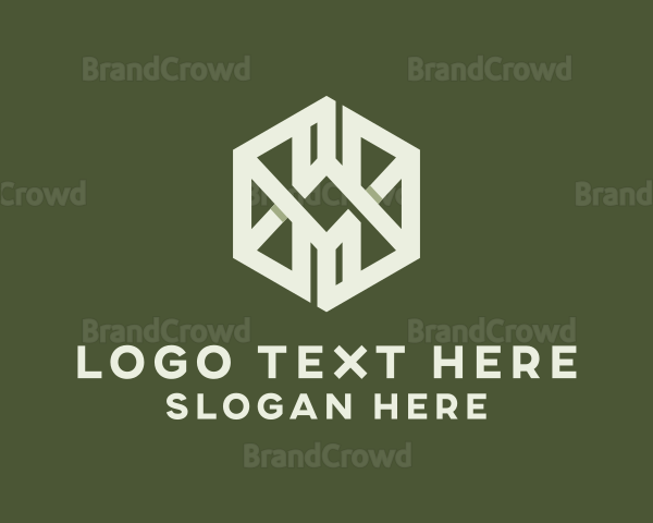 Industrial Hexagon Construction Logo