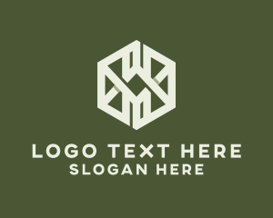 Geometric - Industrial Hexagon Construction logo design