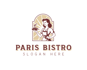 Woman Baking Pie Pastry logo design