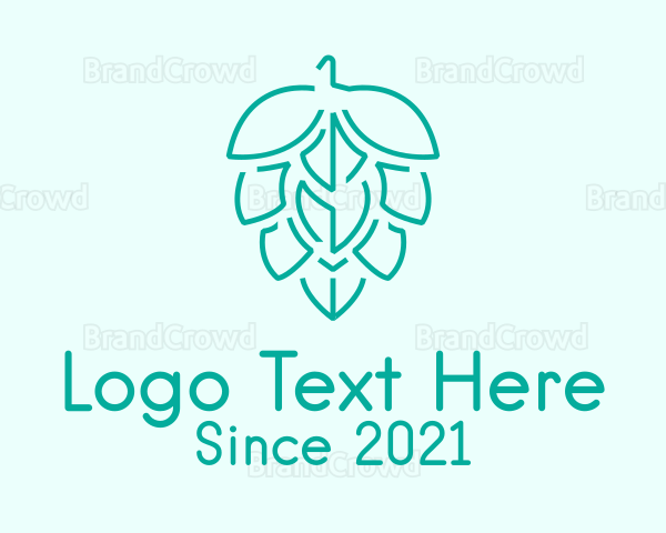 Grain Hop Plant Farm Logo