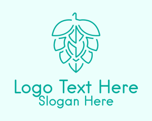 Grain Hop Plant Farm Logo