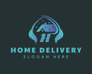 Broom House Housekeeping logo design