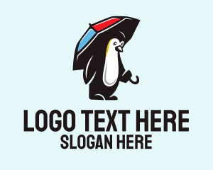 Umbrella Penguin Animal  Logo