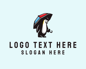 Zoo - Umbrella Penguin Animal logo design