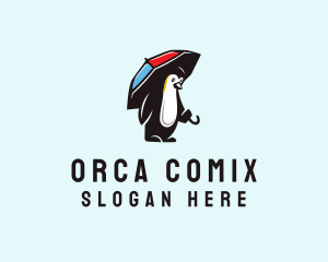 Umbrella Penguin Animal  Logo