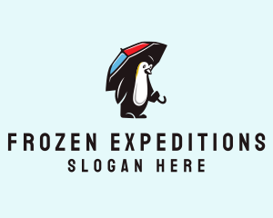 Antarctica - Umbrella Penguin Animal logo design