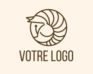 Veterinarian - Round Wild Armadillo logo design