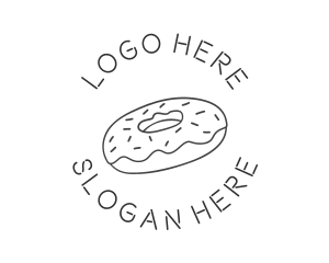 Sweet Donut Dessert Logo