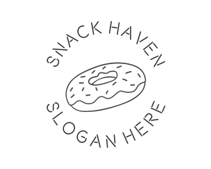 Sweet Donut Dessert logo design