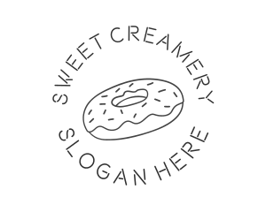 Sweet Donut Dessert logo design