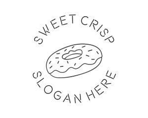 Sweet Donut Dessert logo design