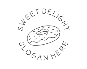 Sweet Donut Dessert logo design