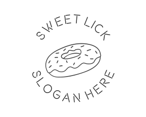 Sweet Donut Dessert logo design