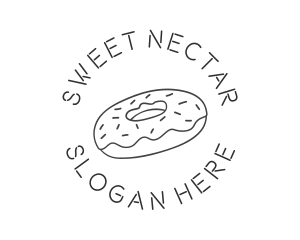 Sweet Donut Dessert logo design