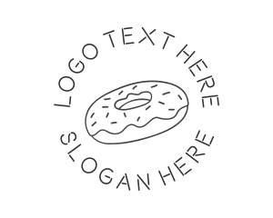 Sweet Donut Dessert Logo