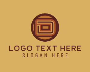 Wooden - General Retro Letter D Company logo design
