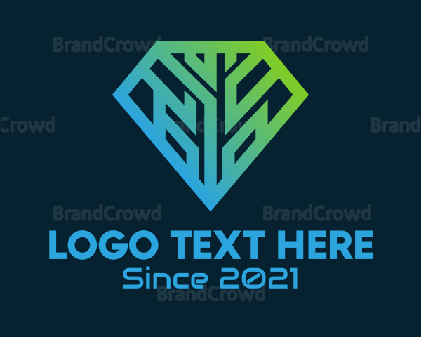 Gradient Diamond Tech Logo