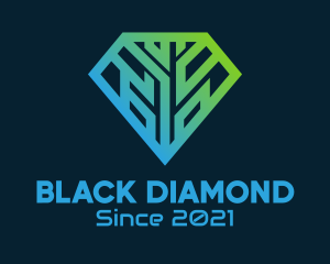 Gradient Diamond Tech logo design