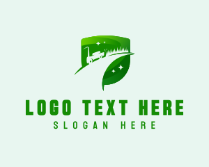 Landscaper - Sparkling Shield Lawn Care logo design