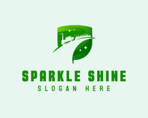 Sparkling Shield Lawn Care logo design