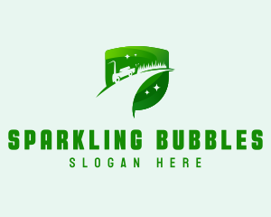 Sparkling - Sparkling Shield Lawn Care logo design