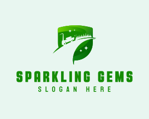 Sparkling Shield Lawn Care logo design