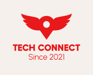 Tracker App Wings  logo design
