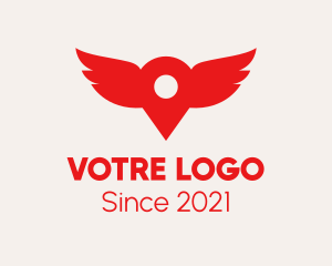 Locator - Tracker App Wings logo design