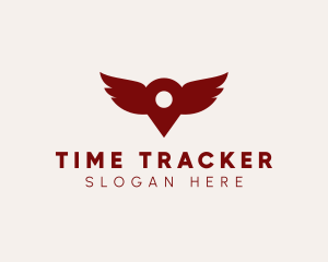 Tracker App Wings  logo design