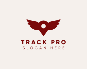 Tracker App Wings  logo design