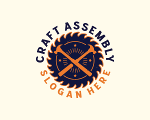 Assembly - Industrial Saw Hammer logo design